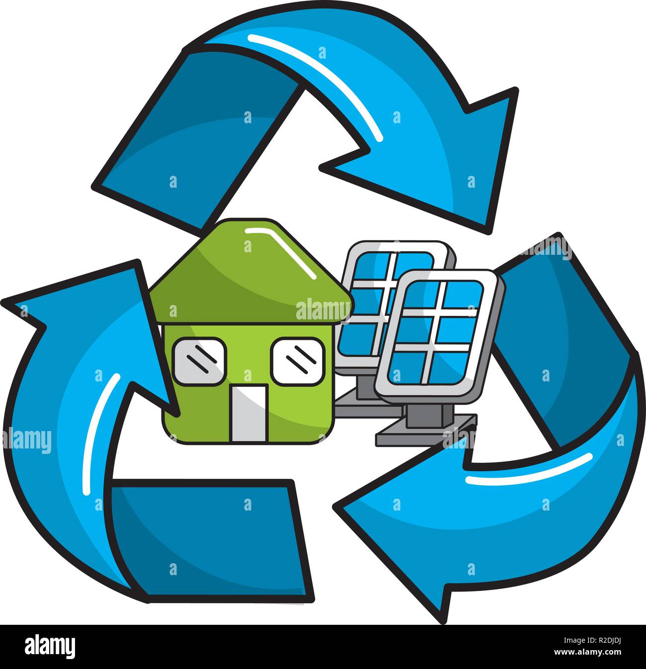 Isolated eco house design Stock Vector Image & Art - Alamy