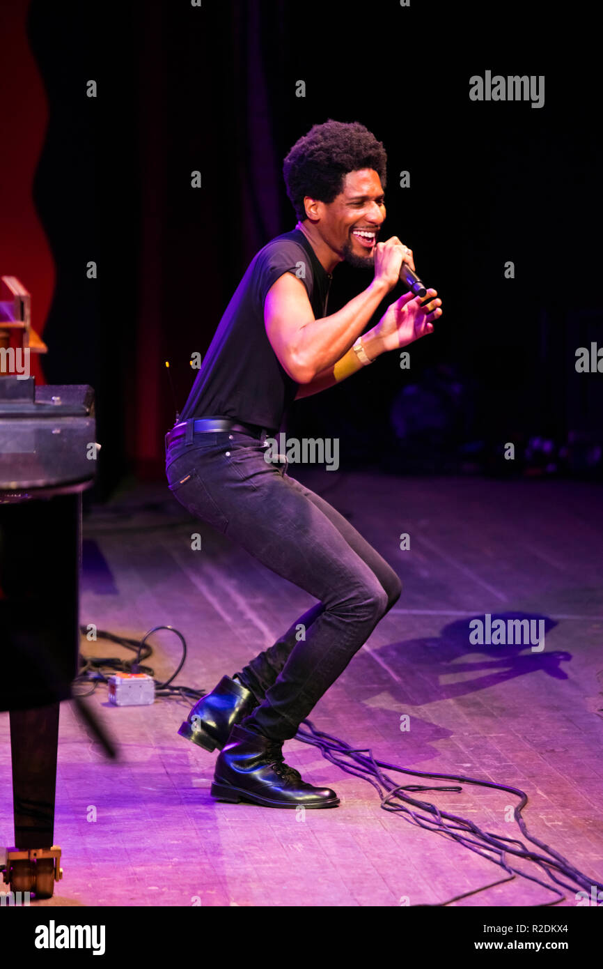 JON BATISTE WITH THE DAP-KINGS performing on the main stage at the 61st
