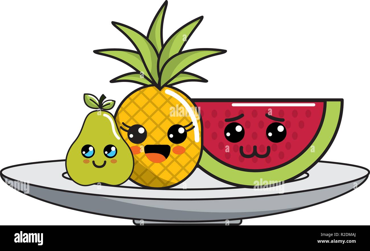Isolated kawaii fruits design Stock Vector Image & Art Alamy