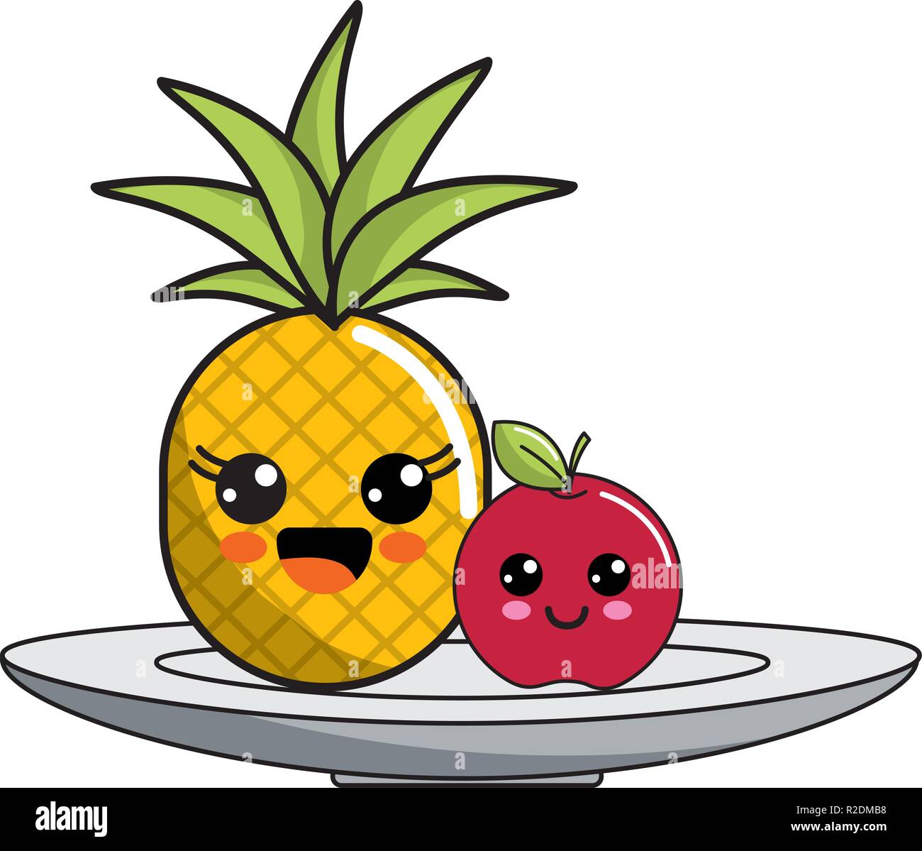 Isolated kawaii fruits design Stock Vector Image & Art Alamy