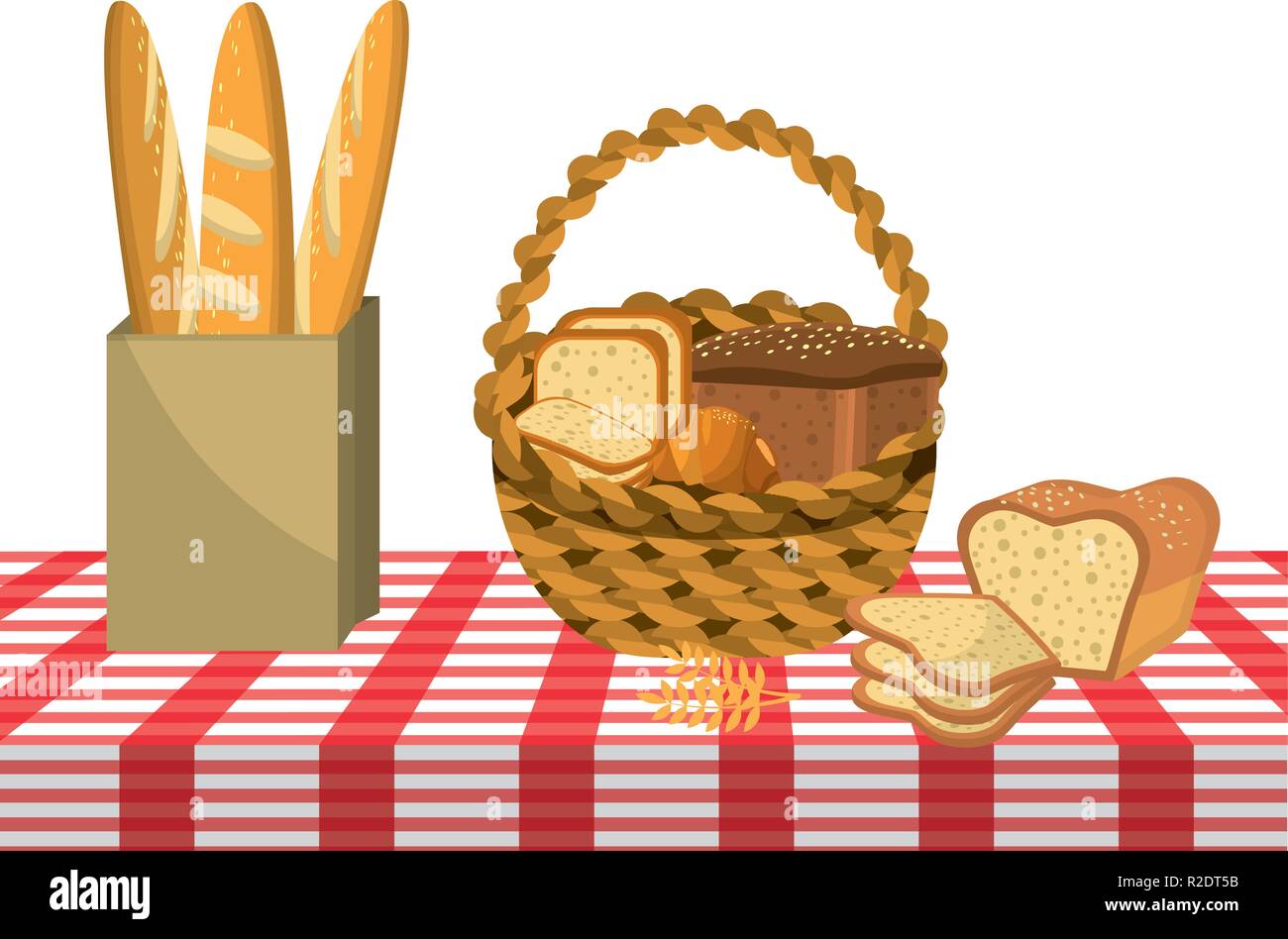 Breads basket design Stock Vector Image \u0026 Art - Alamy, image size:1300x948