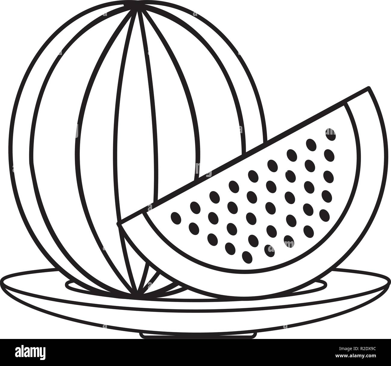 Isolated watermelon fruit design Stock Vector Image & Art - Alamy