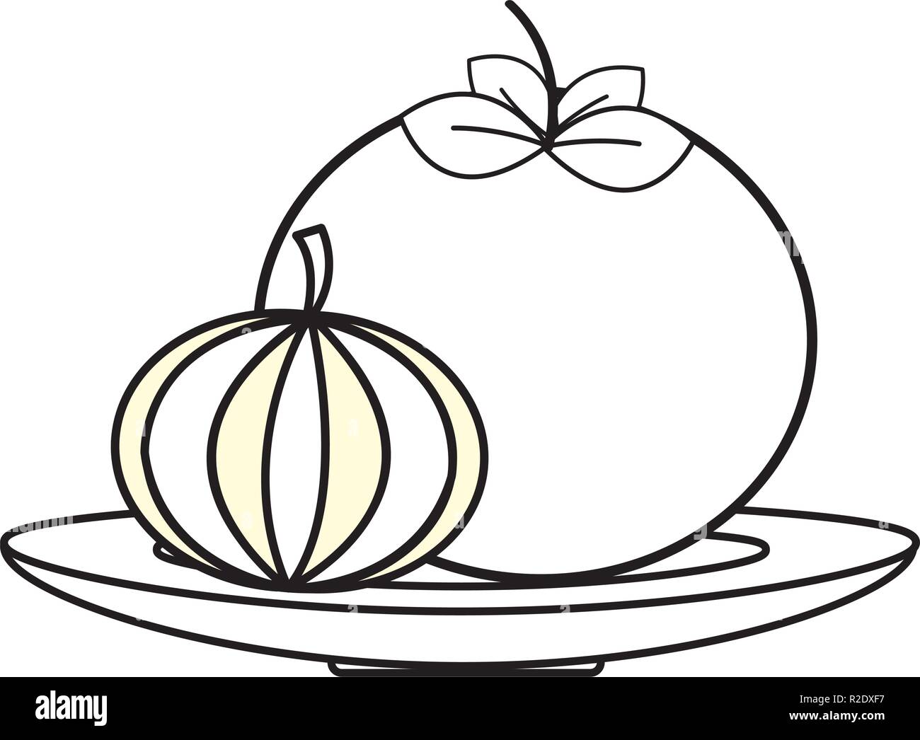 Farmer Fresh Vegetables Vector Illustration High Resolution Stock