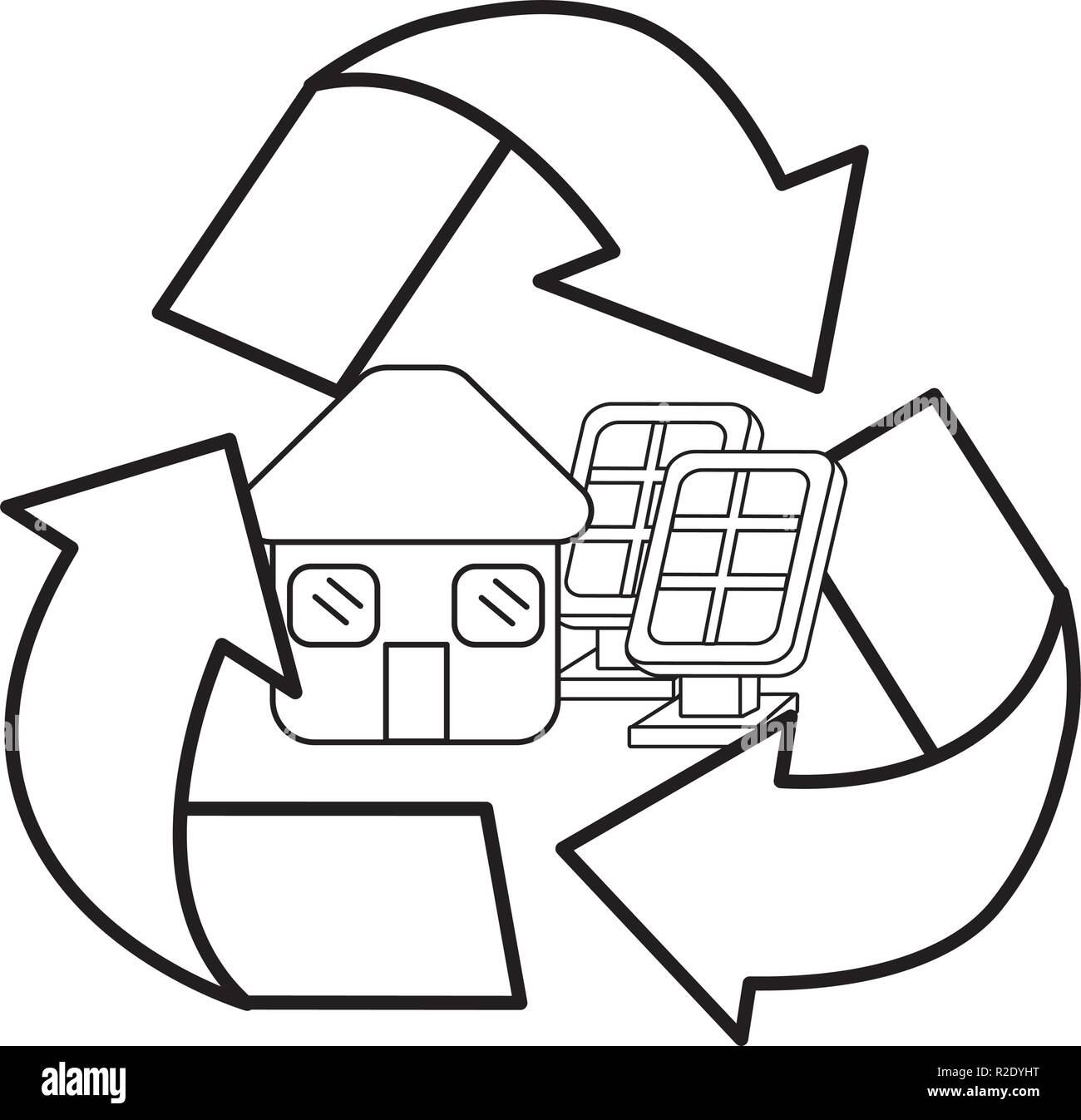 Isolted eco house design Stock Vector Image & Art - Alamy