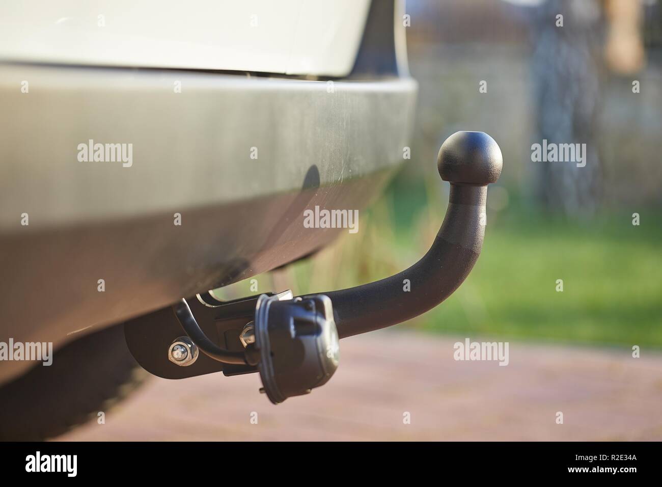 Towbar on a car Stock Photo Alamy