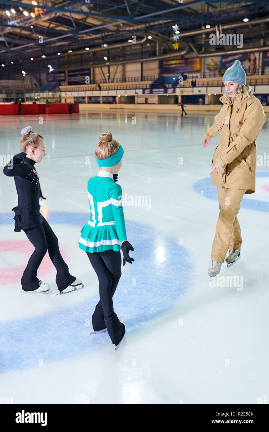 IceSkating Lesson for Kids Stock Photo Alamy