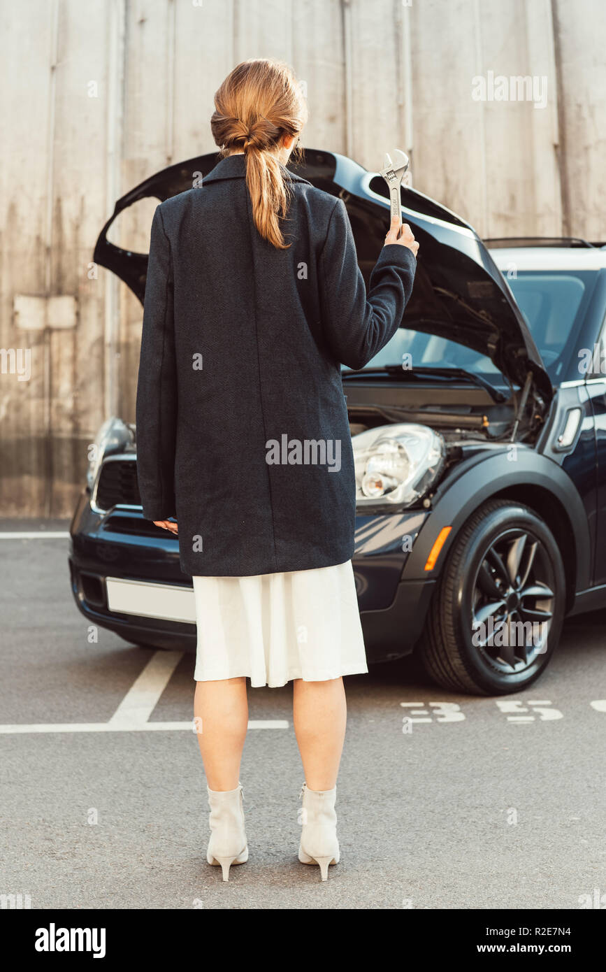 Female hood rear view hi-res stock photography and images - Alamy