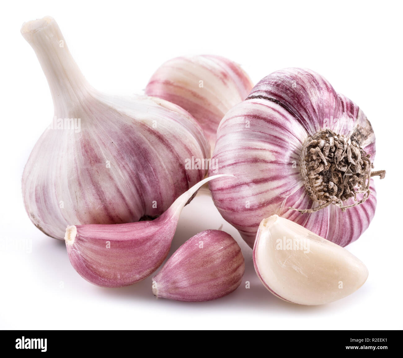 Garlic bulb and garlic cloves isolated on white background Stock Photo ...