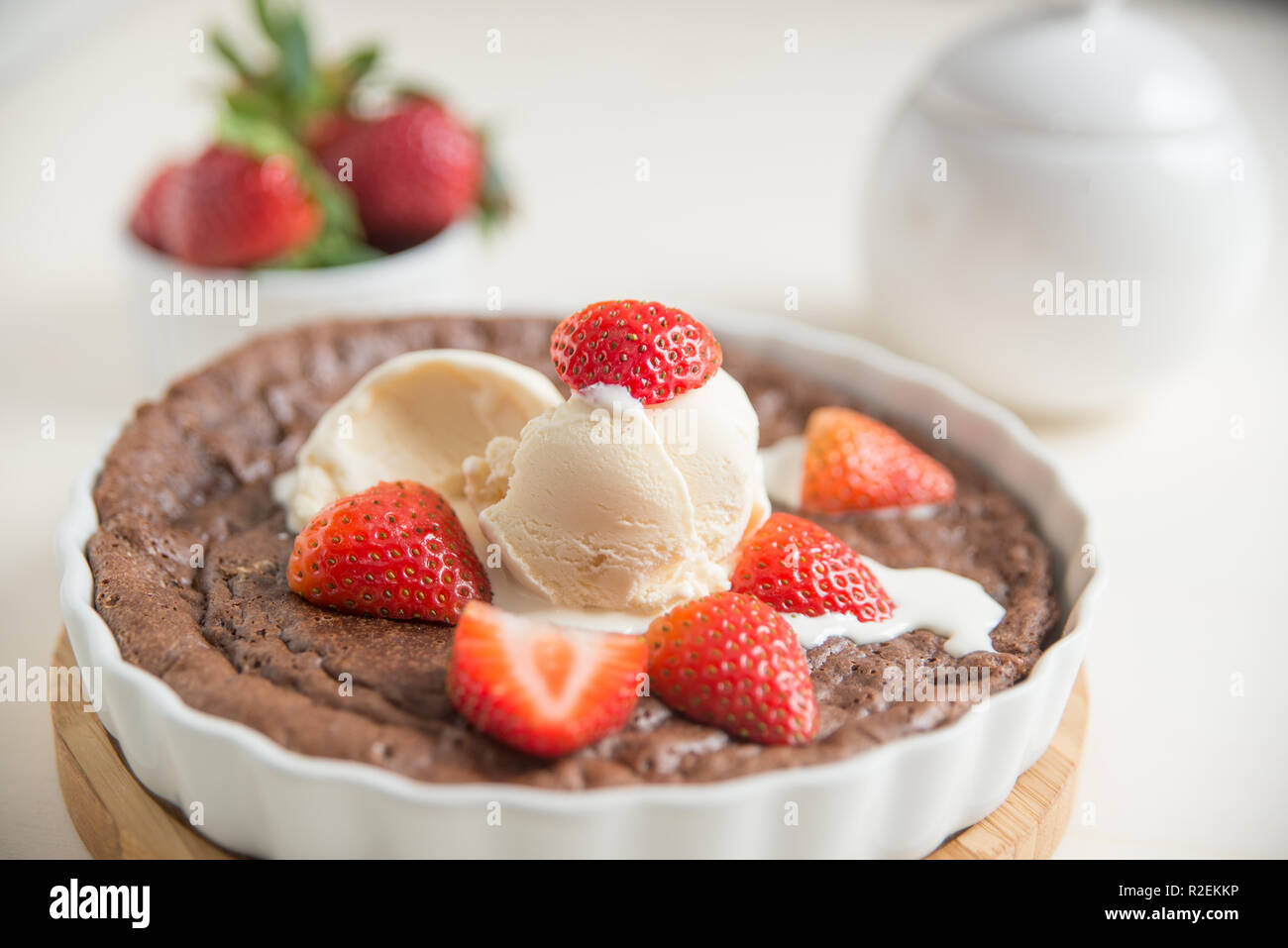 Chocolate Strawberry Cake Stock Photo - Alamy
