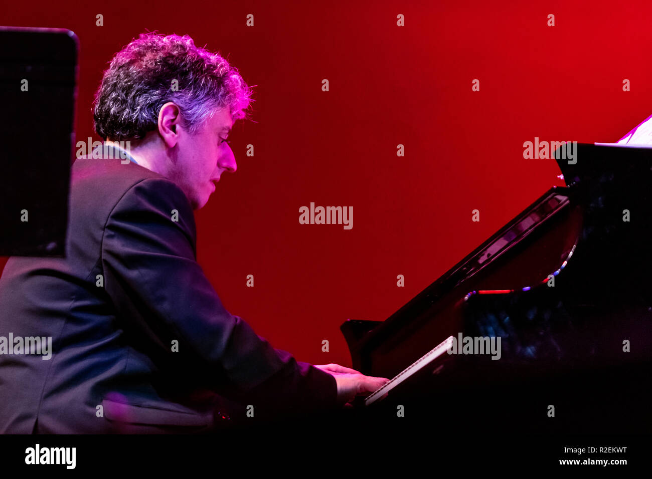 GARY VERSACE plays piano at the ANAT COHEN TENTET at the 61st MONTEREY JAZZ FESTIVAL - MONTEREY, CALIFORNIA Stock Photo