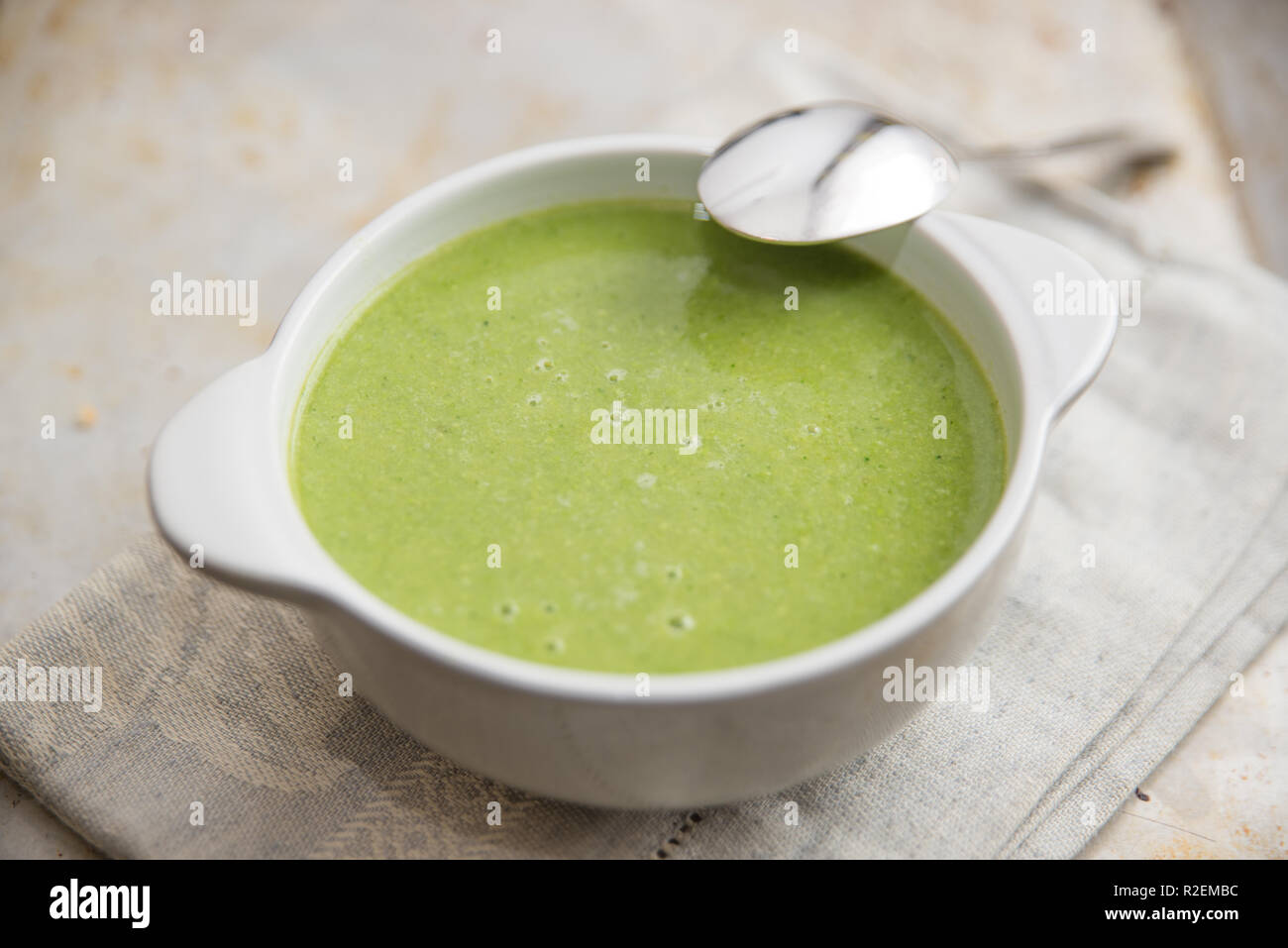 Green Soup Stock Photo