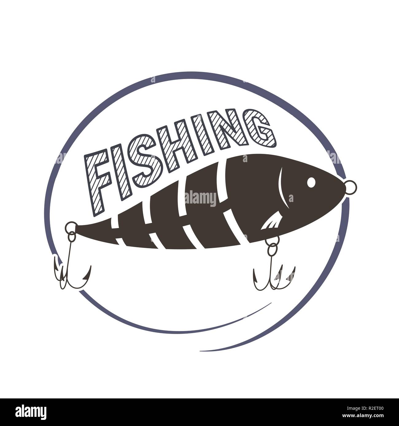 Wobbler lure for fish. Fishing icon. Vector illustration Stock Vector