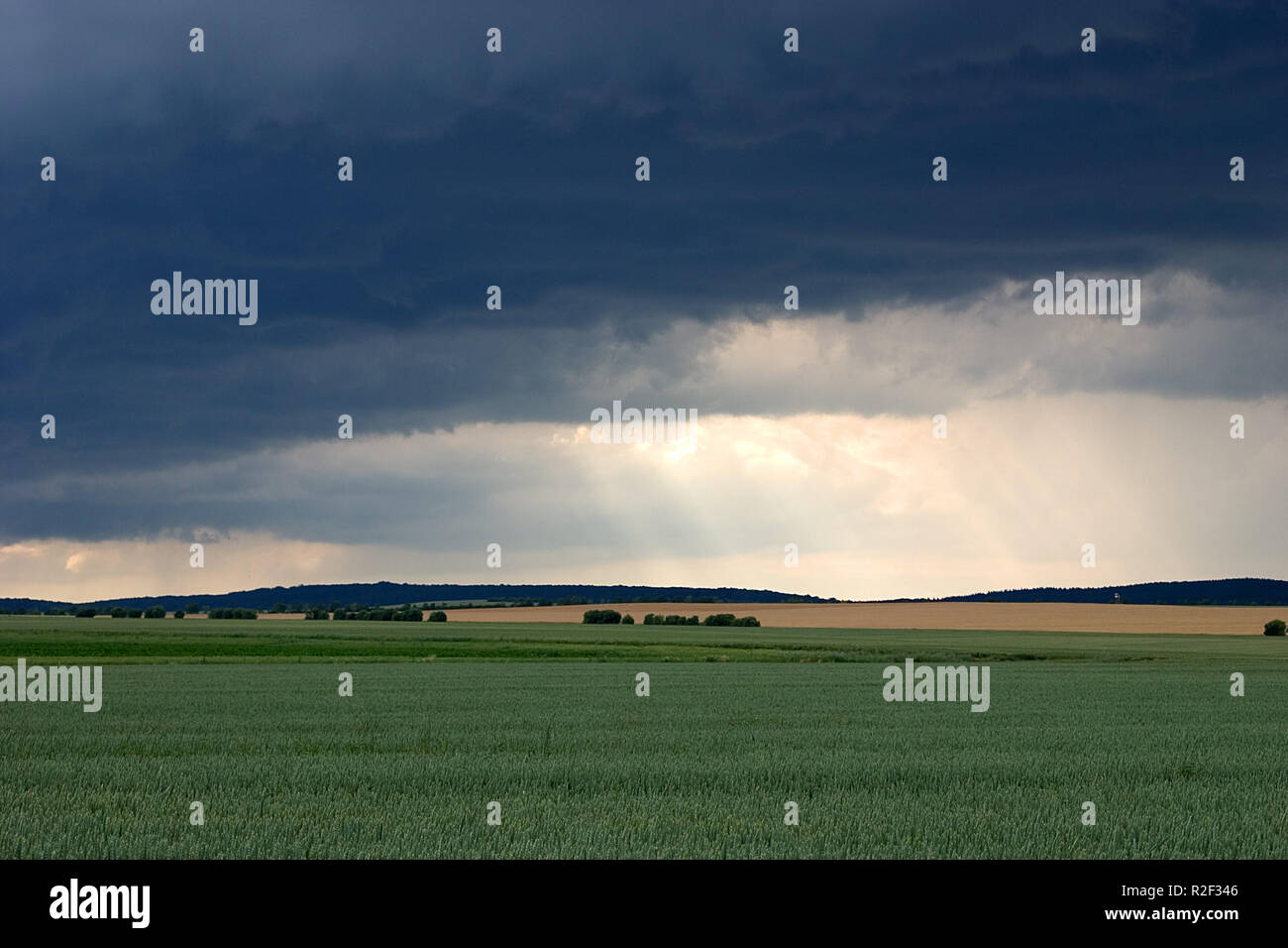 thunderstorm landscape 02 Stock Photo