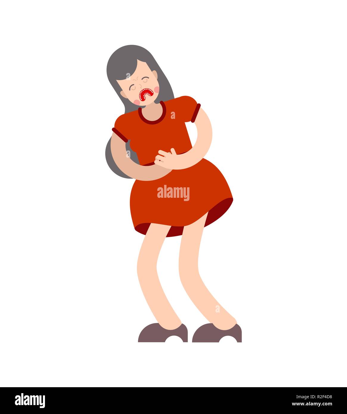 PMS menstrual pain girl. Woman suffering from abdominal pain. Girl with period of abdominal cramps Stock Vector Image & Art - Alamy PMS menstrual pain girl. Woman suffering from abdominal pain. Girl with period of abdominal cramps Stock Vector Image & Art - Alamy