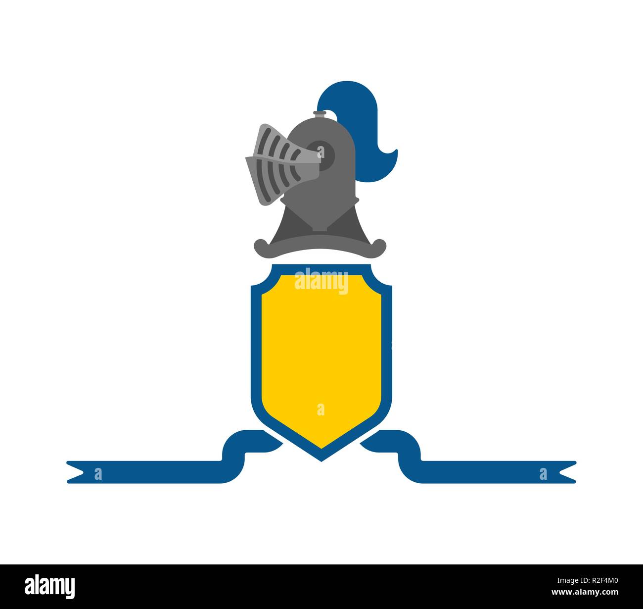 Knight Helmet Heraldic Shield. Template heraldry design element. Coat