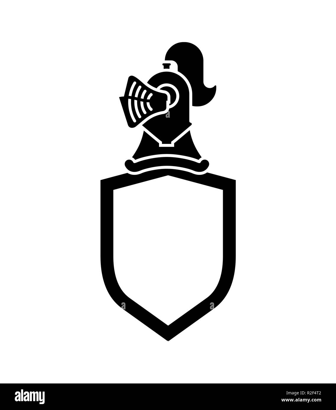 Knight Helmet Heraldic Shield. Template heraldry design element. Coat of  arms of royal family Stock Vector Image & Art - Alamy