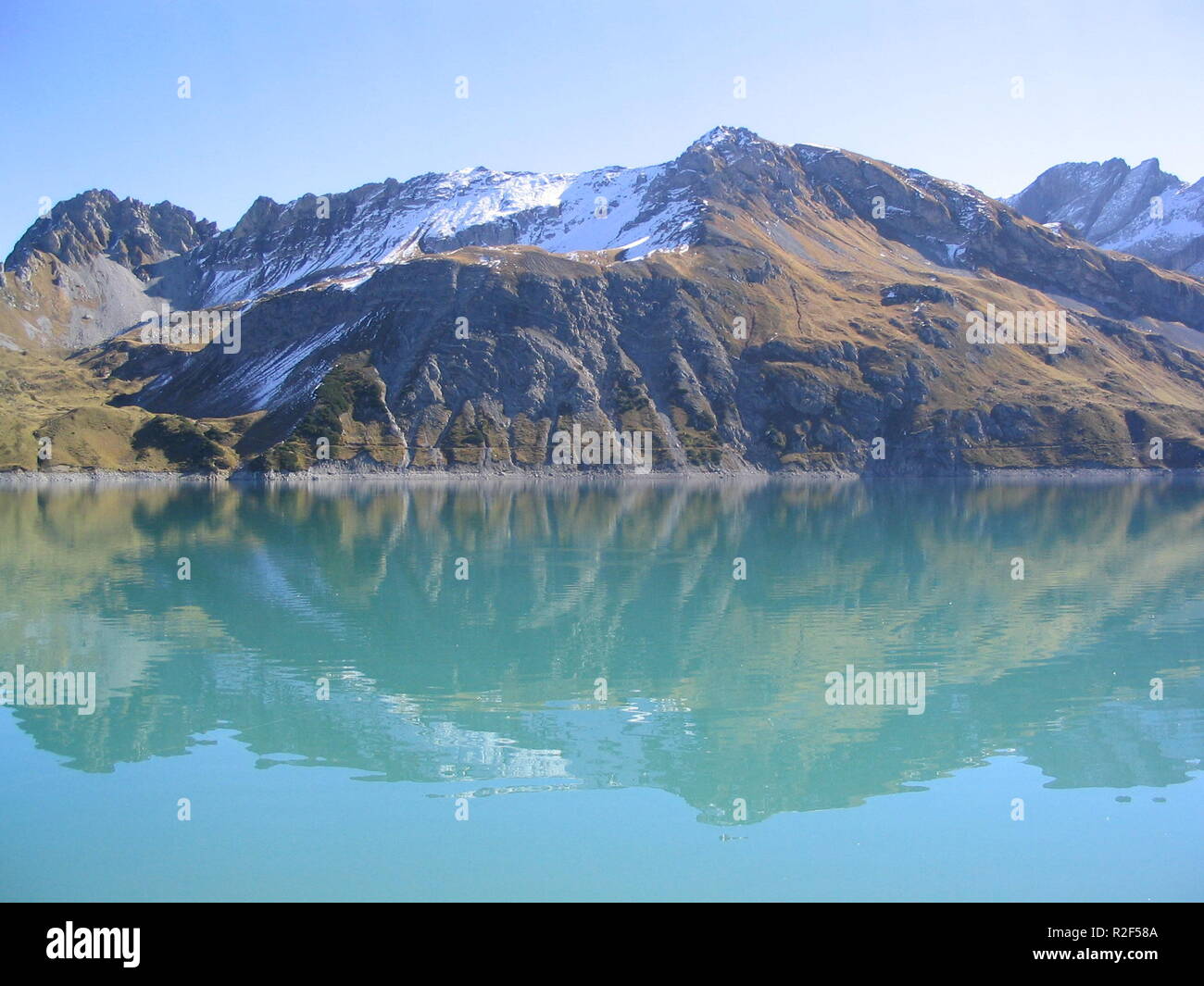 mountain lake panorama Stock Photo