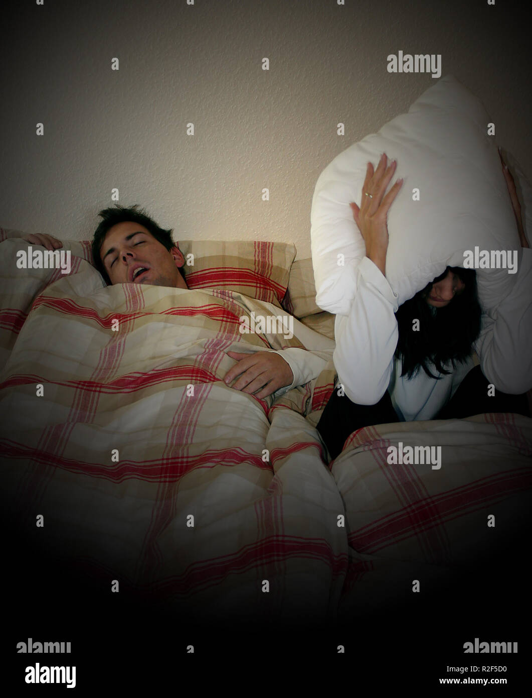 snoring Stock Photo