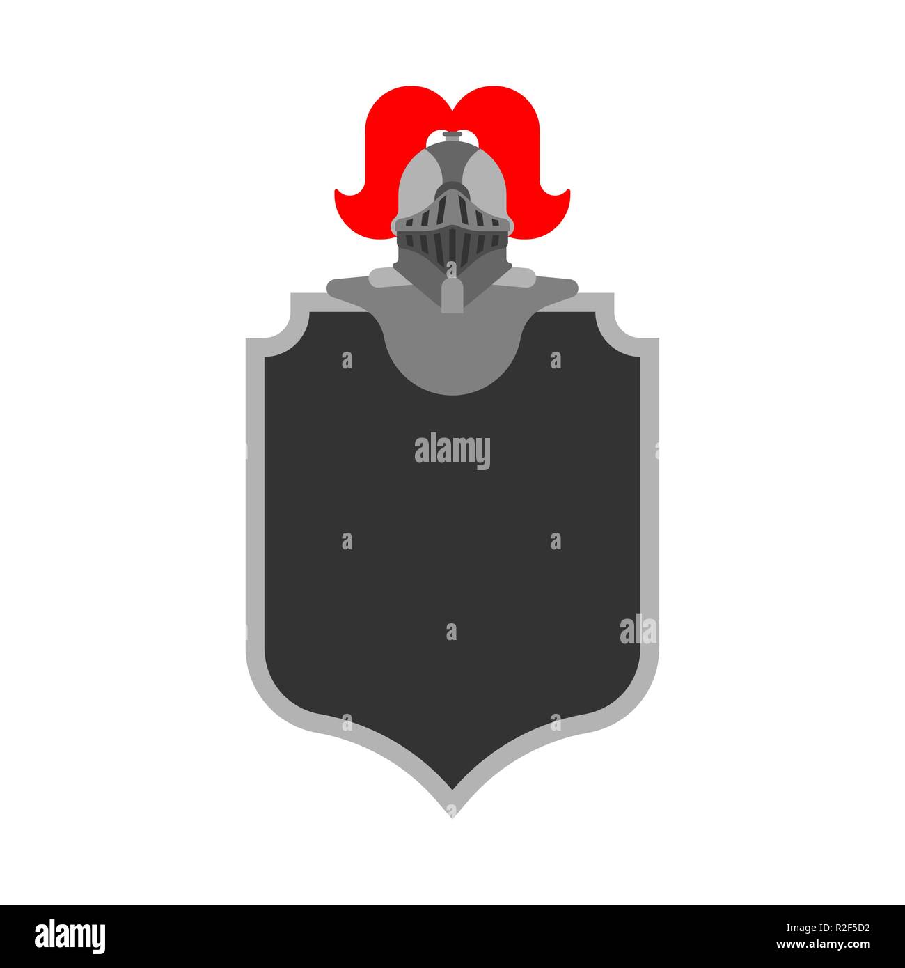 Knight Helmet Heraldic Shield. Template heraldry design element. Coat