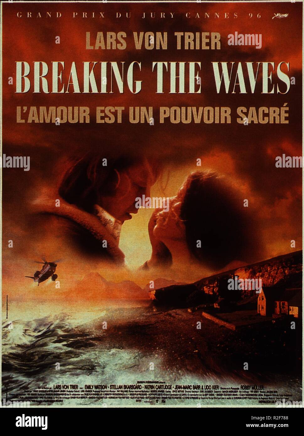 Breaking the Waves Year: 1996 Director: Lars von Trier Movie poster (Fr  Stock Photo - Alamy