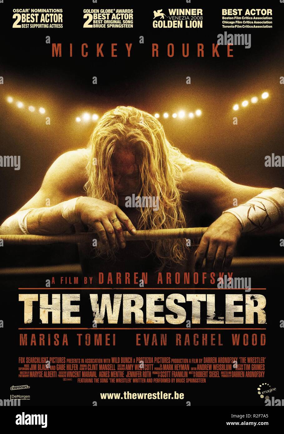 The Wrestler Year : 2008 Director : Darren Aronofsky Mickey Rourke Movie  poster Stock Photo - Alamy