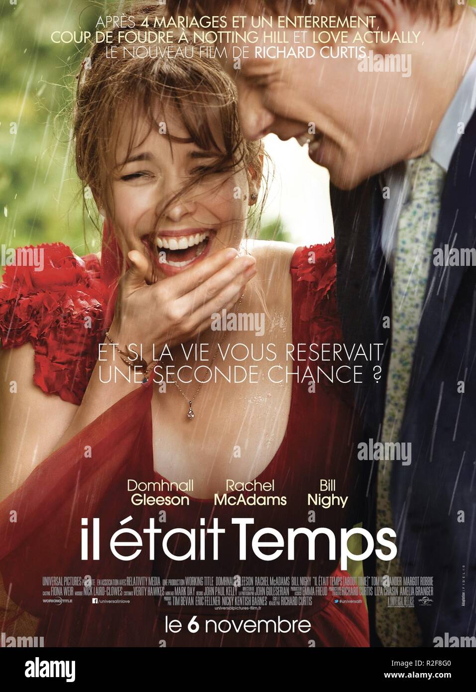 About Time Year 13 Uk Director Richard Curtis Rachel Mcadams Domhnall Gleeson Movie Poster Fr Stock Photo Alamy