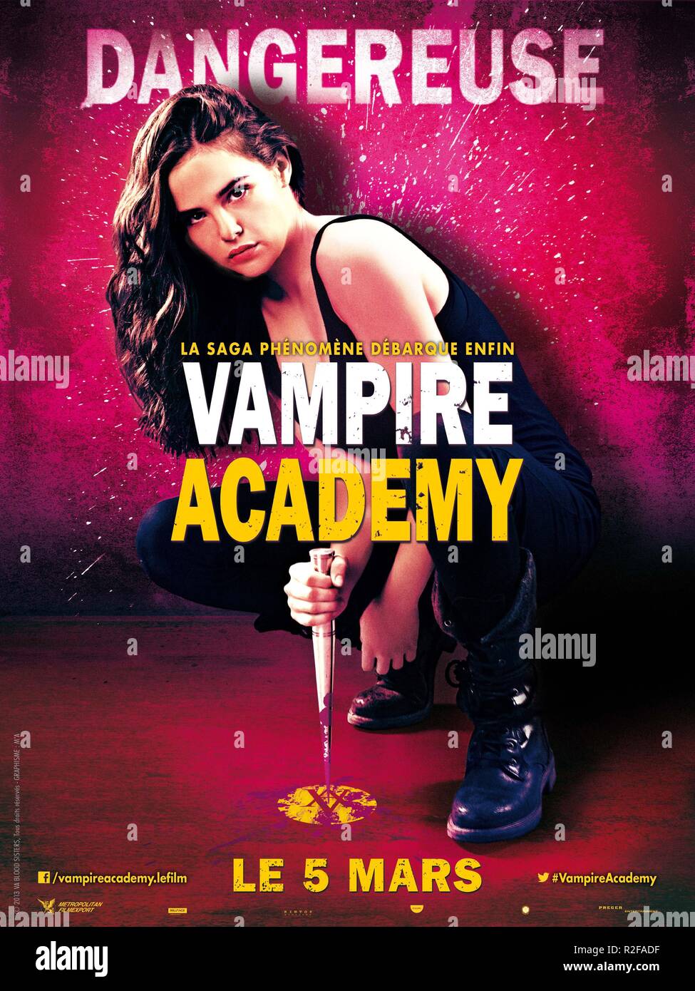 Vampire Academy Year 14 Uk Usa Director Mark Waters Zoey Deutch Movie Poster Fr Stock Photo Alamy
