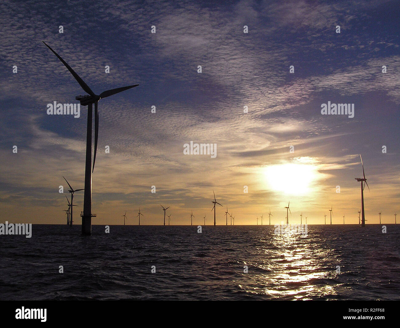 offshore windpark1 Stock Photo
