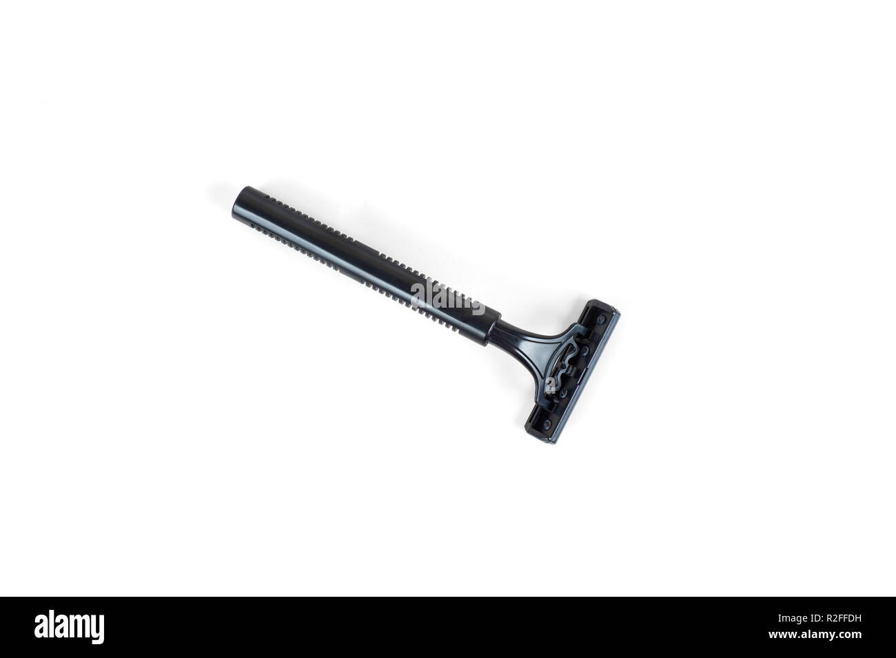 New disposable razor blade, on white background, isolated. Stock Photo