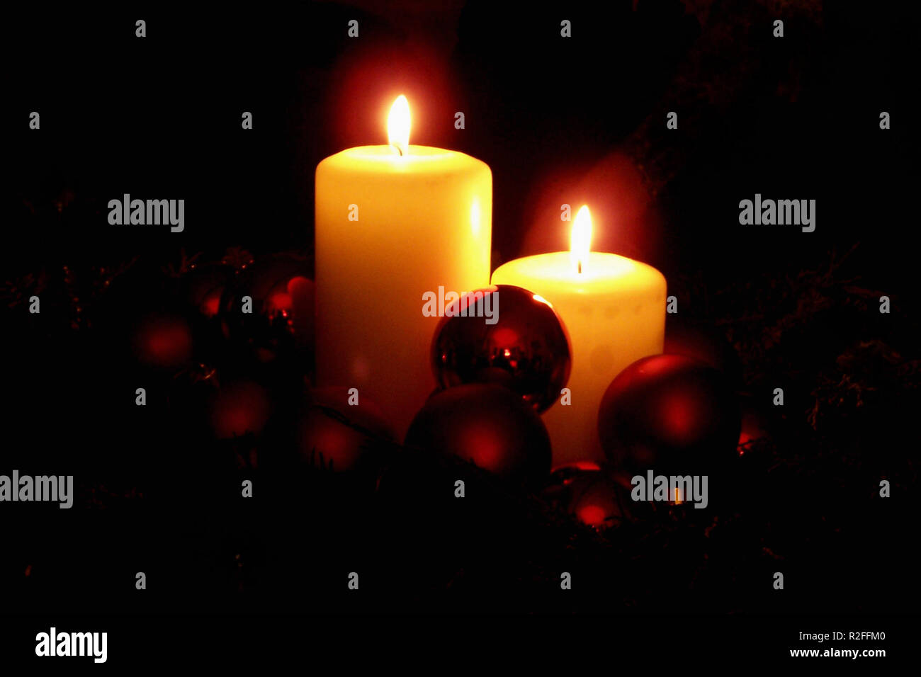christmas candles Stock Photo