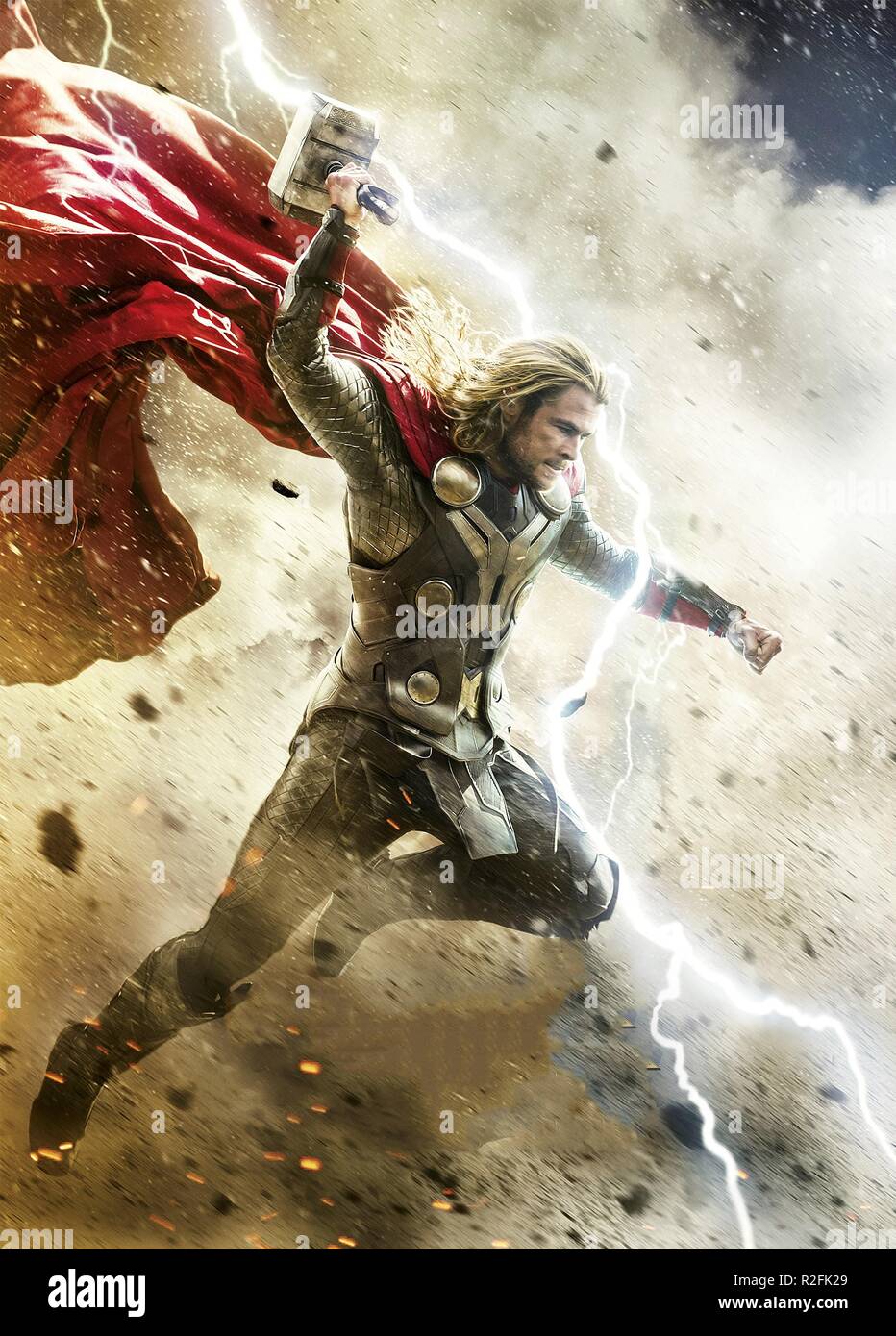 Thor: The Dark World Year : 2013 USA Director : Alan Taylor Chris Hemsworth Movie poster (textless) Stock Photo