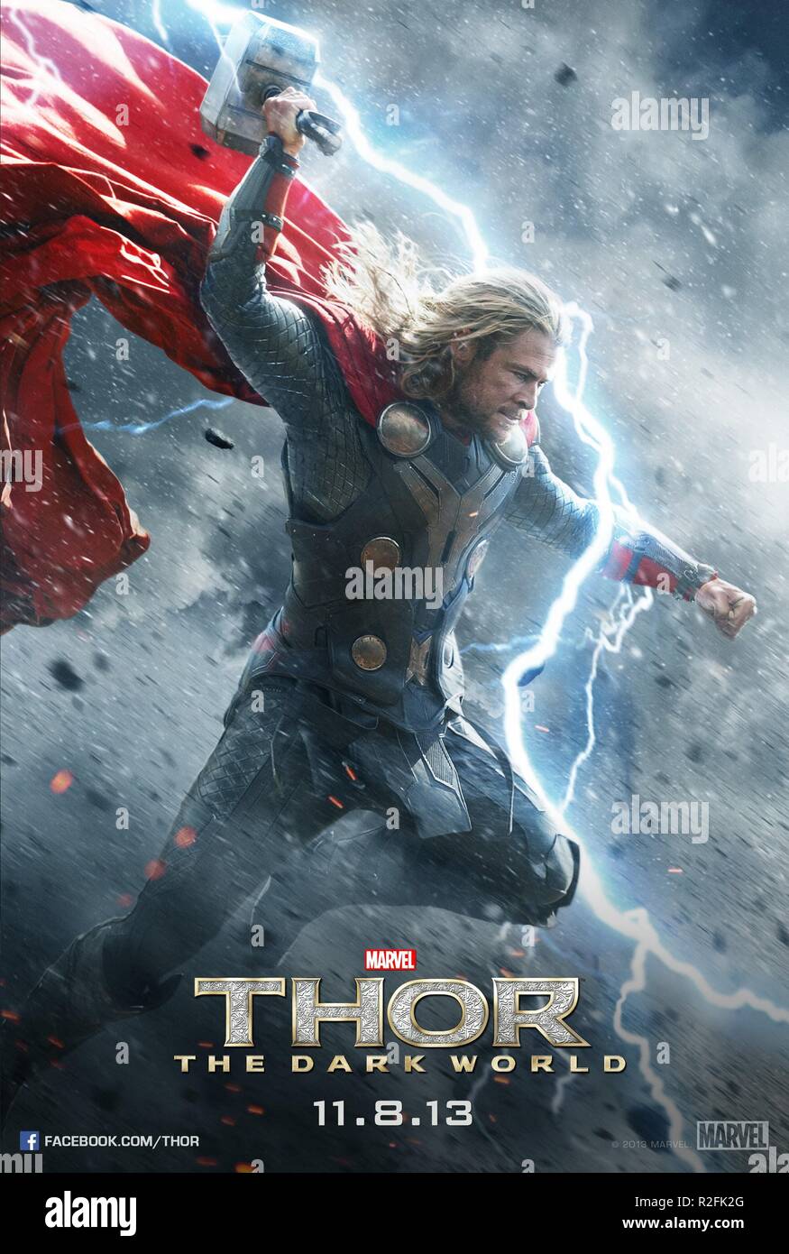Thor: The Dark World Year : 2013 USA Director : Alan Taylor Chris Hemsworth Movie poster (USA) Stock Photo