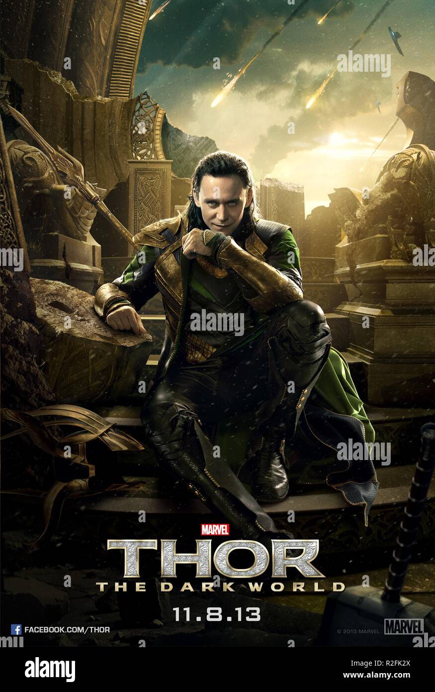Thor: The Dark World Year : 2013 USA Director : Alan Taylor Tom Hiddleston Movie poster (USA) Stock Photo