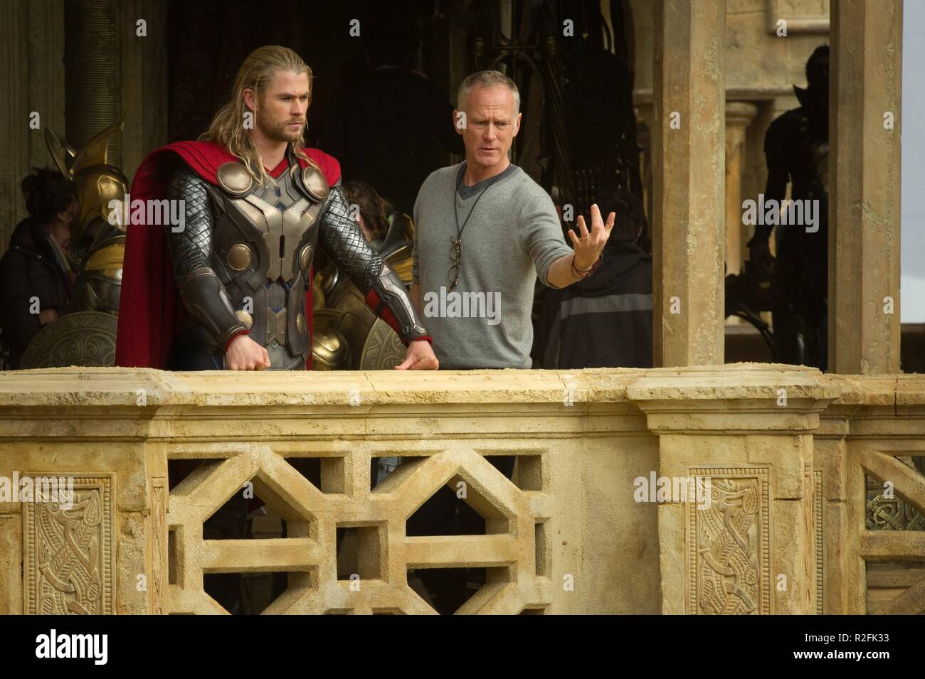 Thor: The Dark World Year : 2013 USA Director : Alan Taylor Chris Hemsworth, Alan Taylor Shooting picture Stock Photo