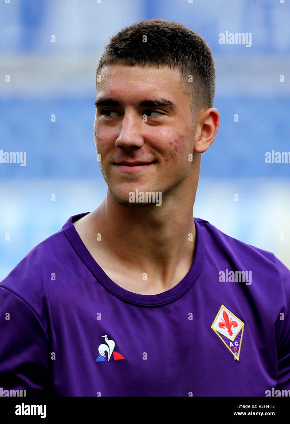 Dusan Vlahovic of ACF Fiorentina smiles during the pre-season News Photo  - Getty Images