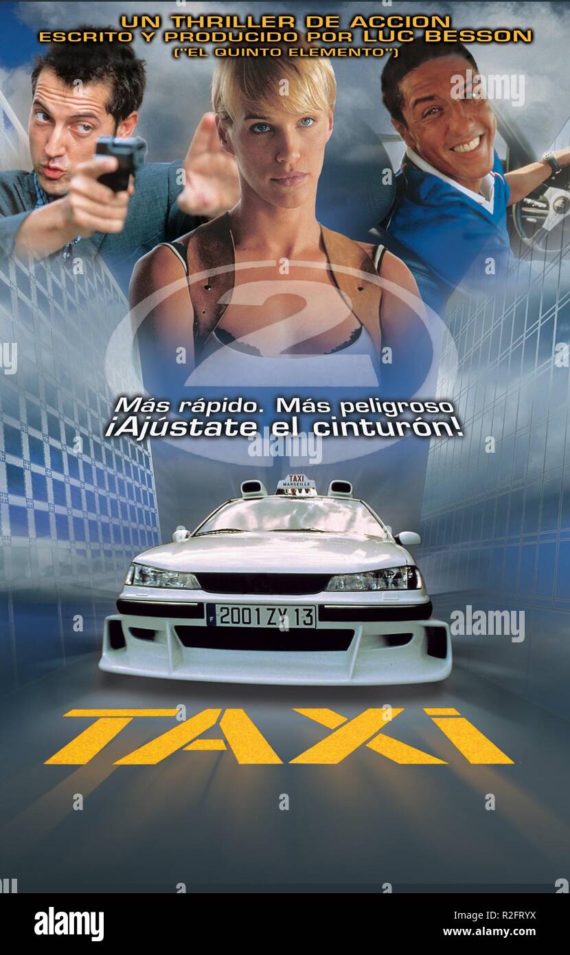 Taxi 2 Year : 2000 - France Director : Gérard Krawczyk Frédéric Diefenthal, Emma Sjöberg, Samy Naceri  Movie poster (Sp) Stock Photo