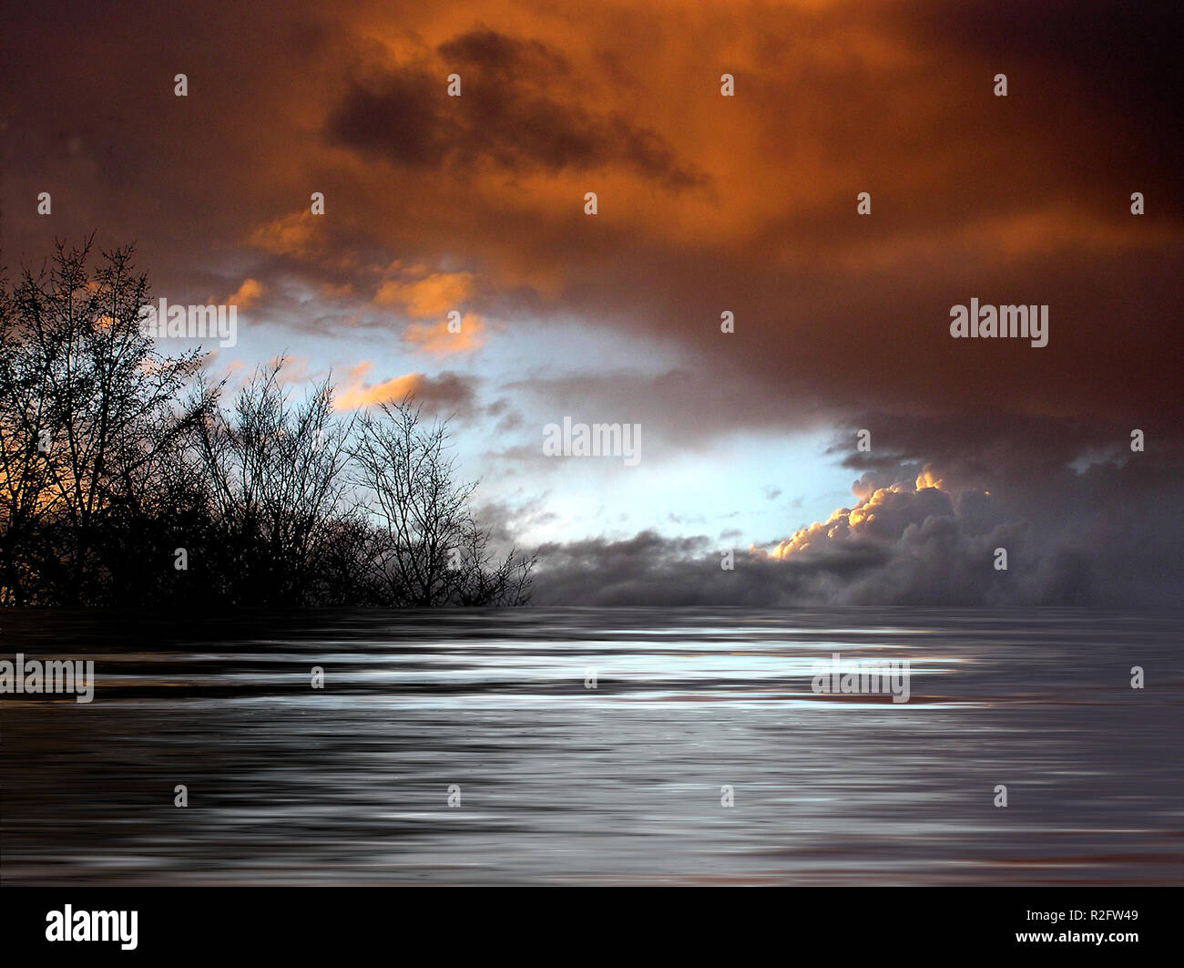 smoke on the water Stock Photo - Alamy