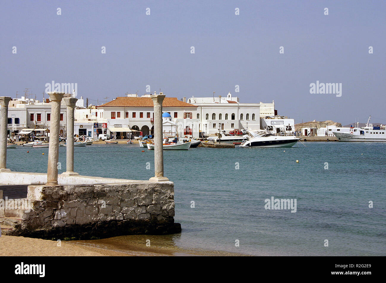port of mykonos Stock Photo