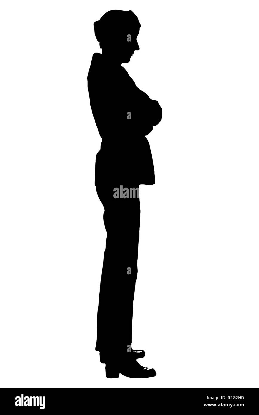 silhouette woman Stock Photo