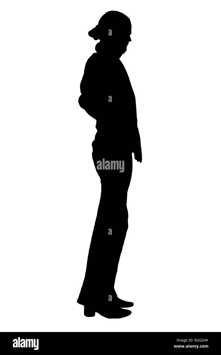 silhouette woman Stock Photo