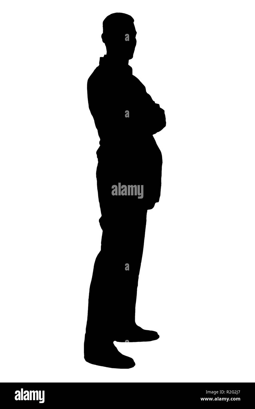 silhouette man Stock Photo
