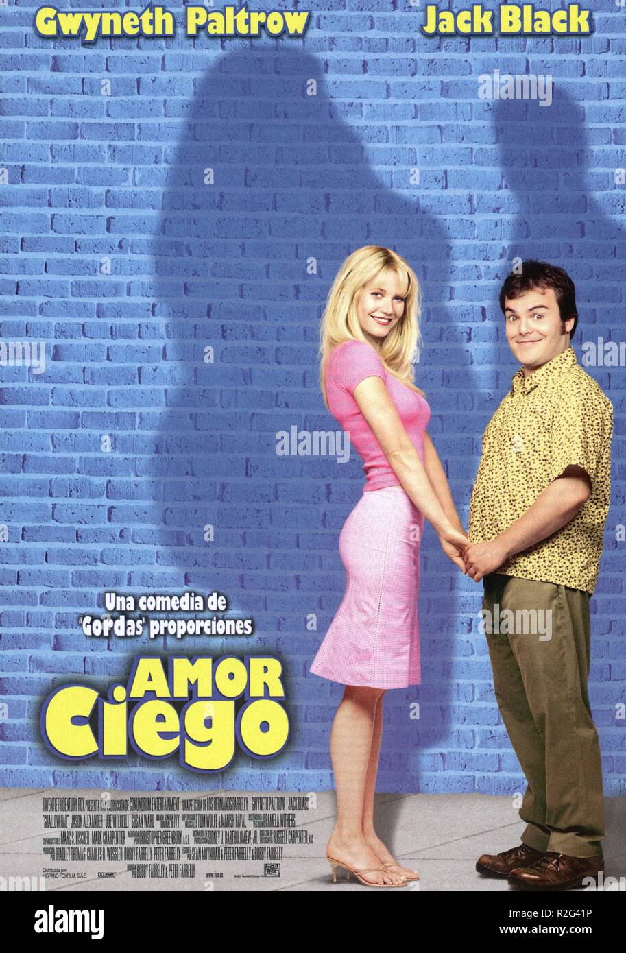 Shallow Hal Year : 2001 USA   Director : Bobby Farrelly Peter Farrell Gwyneth Paltrow, Jack Black Movie poster (Sp) Stock Photo