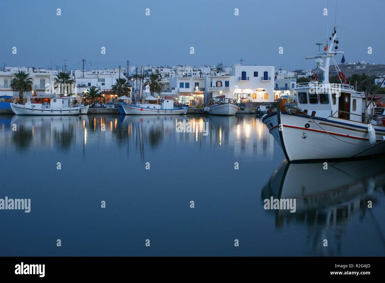 fishing port in naoussa Stock Photo