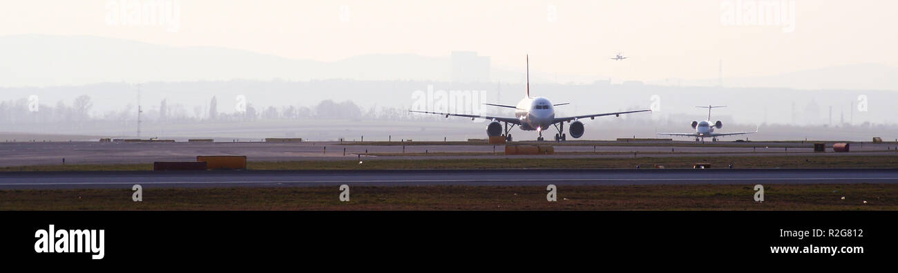 congestion in the airspace Stock Photo