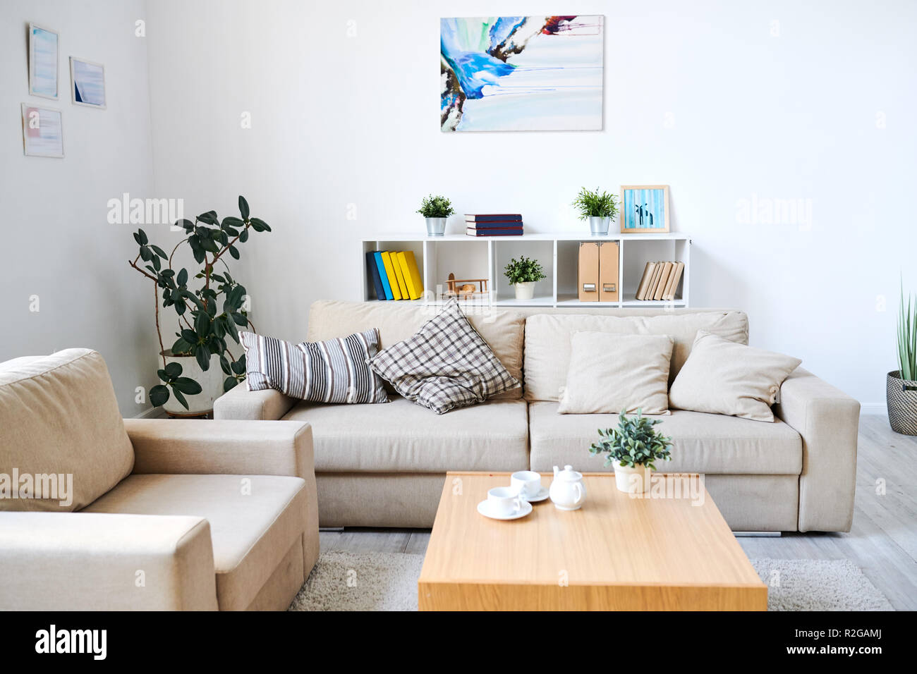 Modern interior of living room Stock Photo