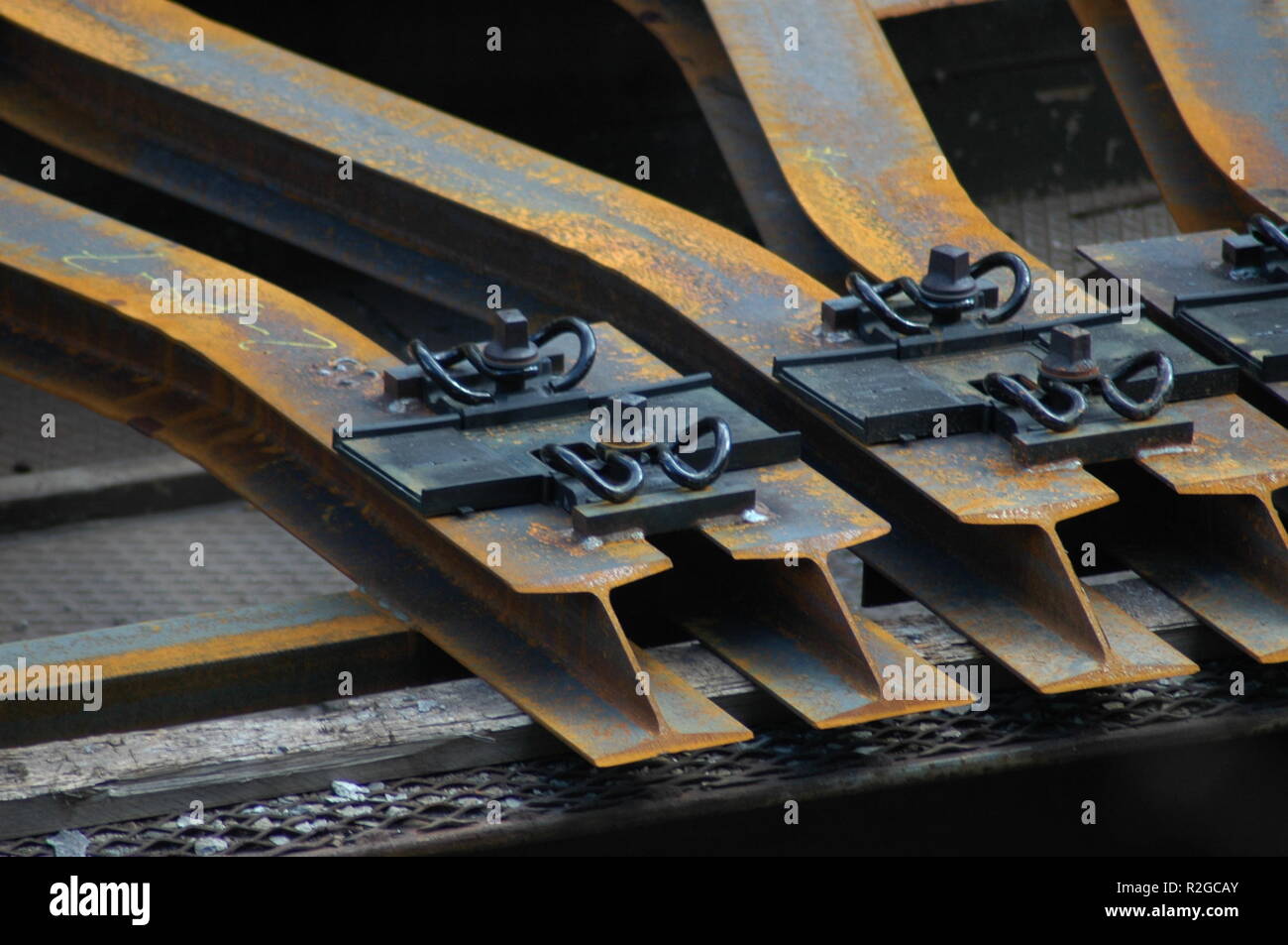 Rails sleepers railway close up hi-res stock photography and images - Alamy