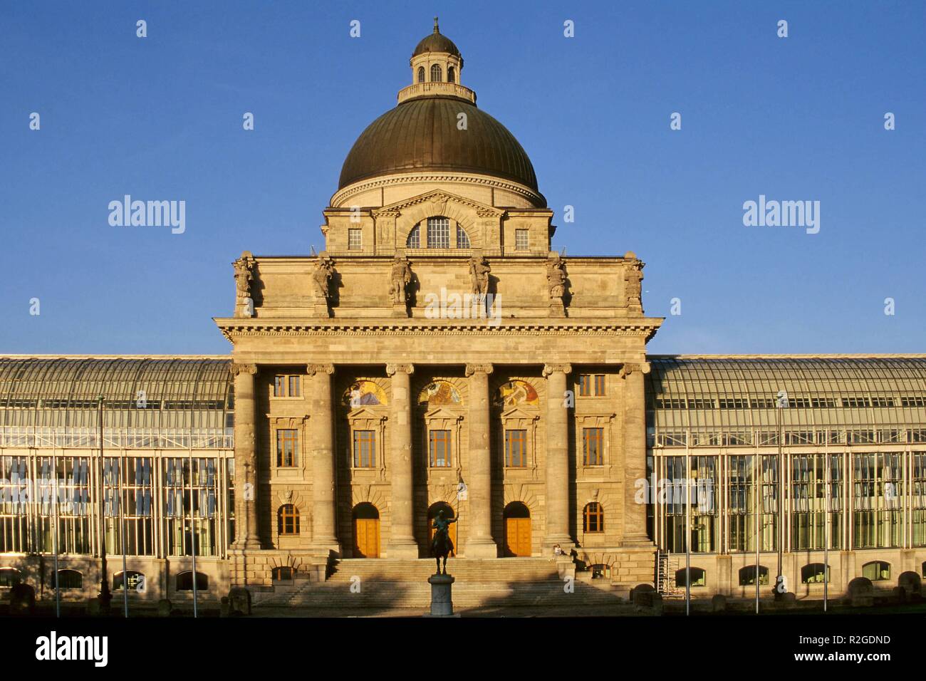 state chancellery in the evening light Stock Photo