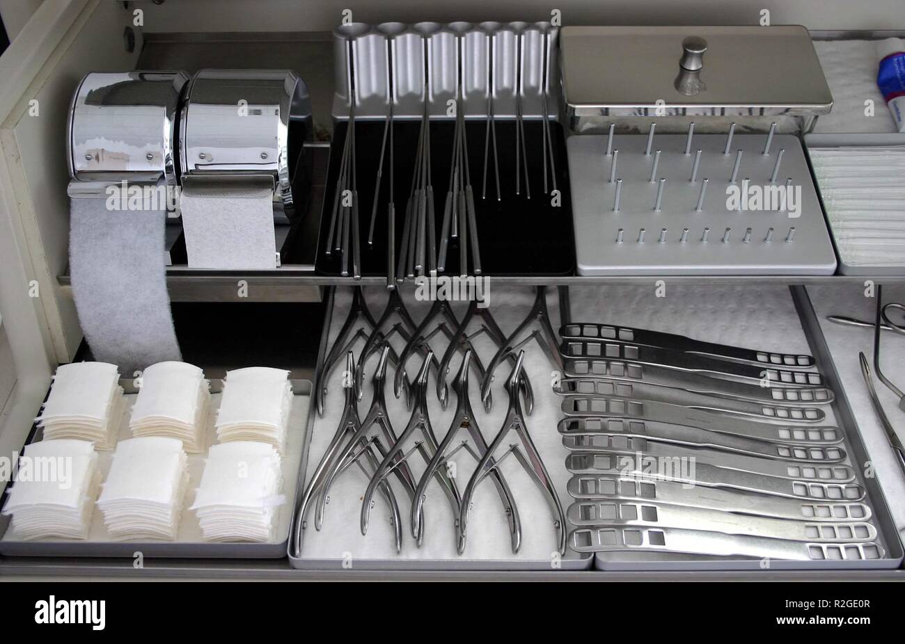 medical equipment at ent doctor Stock Photo Alamy