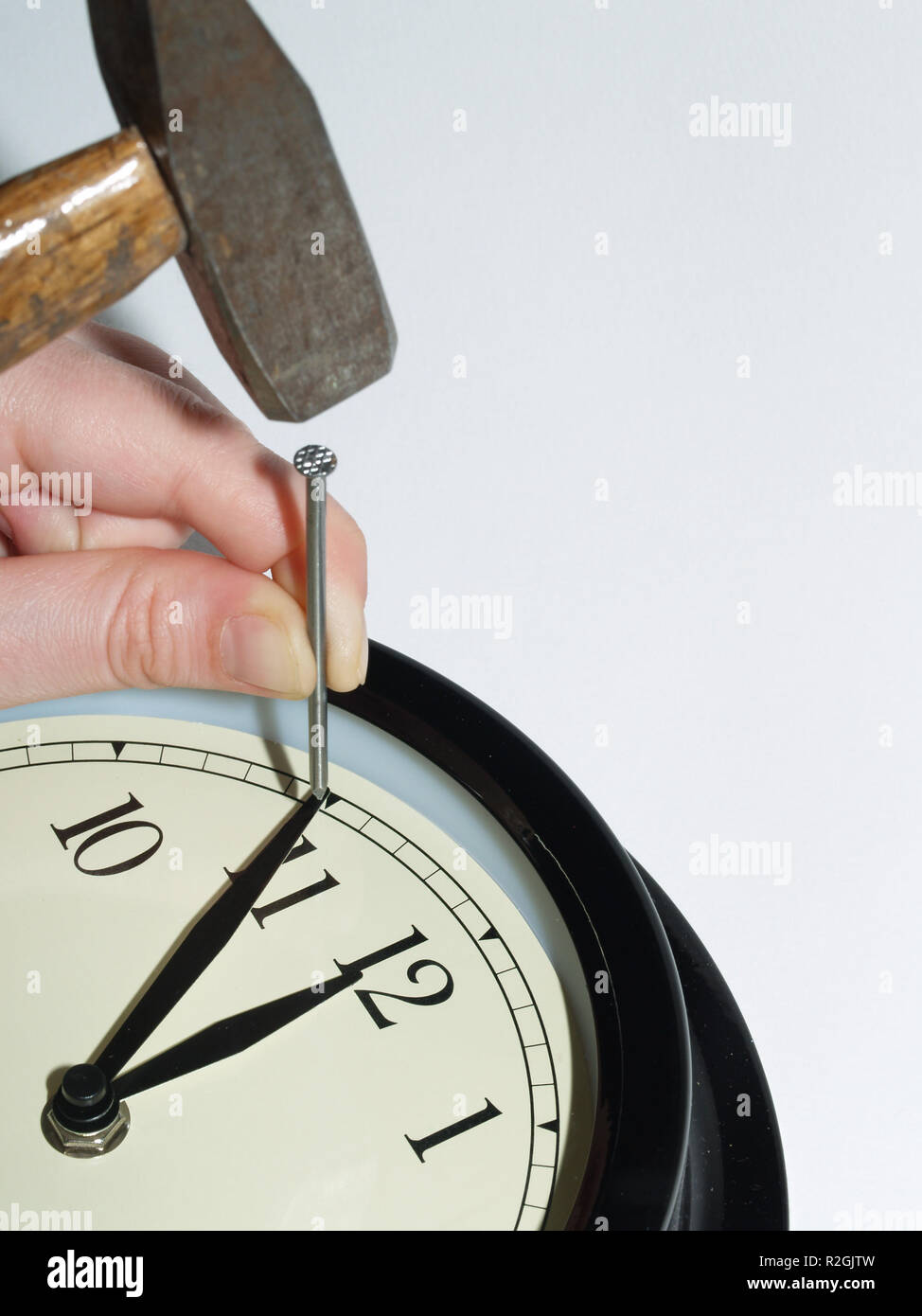 against the time Stock Photo