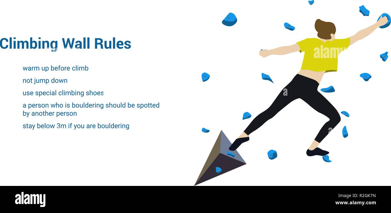 Indoor Rock Climbing Stock Vector Images Alamy